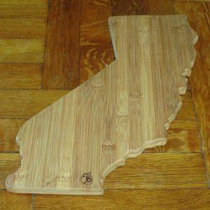 Totally Bamboo California State Shaped Bamboo Serving & Cutting Board
